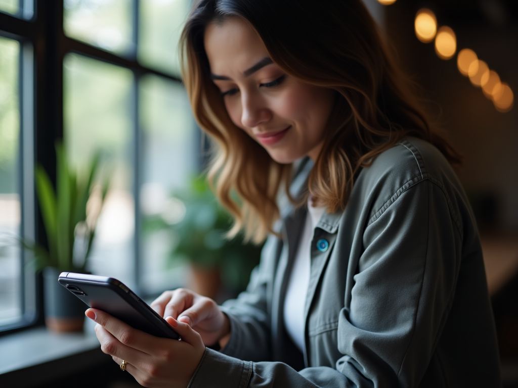 Persona configurando seguridad en un smartphone